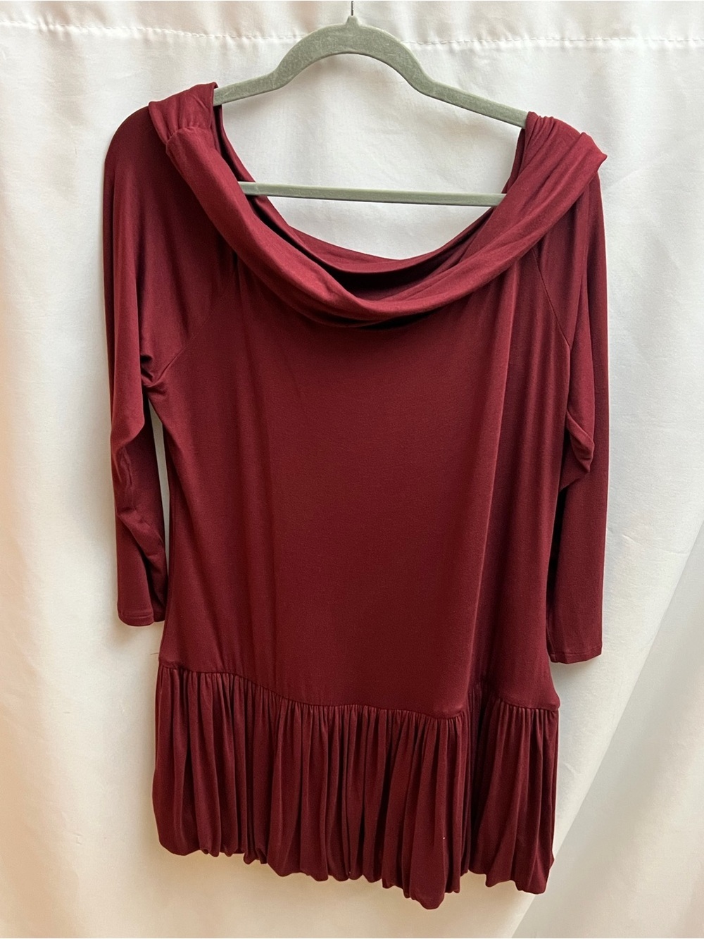 NWT Arizona Jean Co Zinfandel Cowl Neck Bubble Hem Dress XXL 3/4 Sleeve